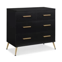 Delta Children Sloane 4 Drawer Dresser With Changing Top - Black/Bronze -Child Furniture Store GUEST 5723cc1c 61f3 46fa be0e a28fa21f63c1