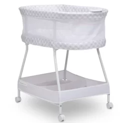Delta Children Sweet Dreams Bassinet With Airflow Mesh - Gray Infinity -Child Furniture Store GUEST 585ddbe8 f97f 4dd3 bc0c 76ba9cb4960f