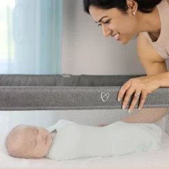 SwaddleMe Beginnings Bassinet Select - Compact Fold Multi-Position Baby Bassinet With Air Flow Mattress - Gray Tweed -Child Furniture Store GUEST 58aa3726 16a2 44de be7b 2c7a72964d92