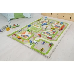 31.5"x44.5" Traffic Green 3D Play Rug - IVI -Child Furniture Store GUEST 58f00d15 630b 453e a076 a89c8edcd4ee