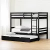 Fakto Bunk Beds With Trundle Matte Black - South Shore