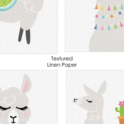 Big Dot Of Happiness Whole Llama Fun - Unframed Llama Fiesta Nursery And Kids Room Linen Paper Wall Art - Set Of 4 - Artisms - 8 X 10 Inches 7 Big Dot Of Happiness Whole Llama Fun - Unframed Llama Fiesta Nursery And Kids Room Linen Paper Wall Art - Set Of 4 - Artisms - 8 X 10 Inches - Image 5