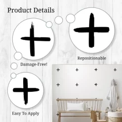 Black Watercolor Swiss Crosses Wall Decor - Decalcomania -Child Furniture Store GUEST 5aedf15a e66f 4d30 b5e5 d1f49a475749