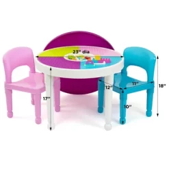 3pc Kids' 2 In 1 Round Activity Table With Chairs - Humble Crew 15 3pc Kids' 2 In 1 Round Activity Table With Chairs - Humble Crew -Child Furniture Store GUEST 5b7a9ad8 e51f 4e15 b7c3 a9a1eafae3e8