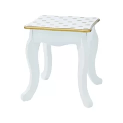 Fashion Polka Dot Gisele Play Vanity Set With Led Mirror White/Gold - Teamson Kids -Child Furniture Store GUEST 5bb5cb22 0248 49b8 8fa1 45c31b799790