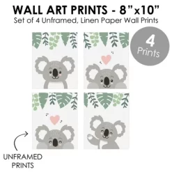 Big Dot Of Happiness Koala Cutie - Unframed Bear Nursery Wall Art And Kids Room Decor Linen Paper Wall Art - Set Of 4 - Artisms - 8 X 10 Inches -Child Furniture Store GUEST 5c1d9f24 6f6b 4007 aff6 70f0c2dc9935