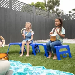 ECR4Kids Linking Stools, Children's Stackable Seat, Portable Floor Table, 4-Piece -Child Furniture Store GUEST 5c41efeb fb65 4e66 862e 6143caeae0c8