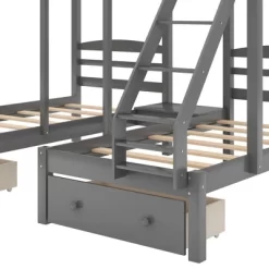 Full Over Twin & Twin Bunk Bed, Gray - ModernLuxe -Child Furniture Store GUEST 5ed0ba04 f35b 4530 9ae5 5d4bc1becf89