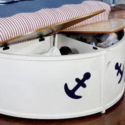 Twin Collindale Boat Design Kids' Bed With Trundle White/Oak - MiBasics -Child Furniture Store GUEST 5f2c8652 9c1e 44aa a0b6 806d1efad36c