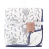 Touched By Nature Baby Organic Cotton Muslin Tranquility Blanket, Blue Elephant, One Size -Child Furniture Store GUEST 5f5b3b64 edda 4388 9764 d49c46b28926