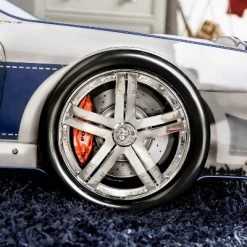 Twin Quessa Police Car Bed With Led Headlight Chair Black/White - HOMES: Inside + Out -Child Furniture Store GUEST 604f8429 bc1f 429f 90dc ecaedd85a268