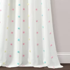 42"x84" Kids' Rainbow Tufted Dot Single Window Curtain Panel - Lush Décor -Child Furniture Store GUEST 6057f04e 0ec0 4efb 81c5 b9d41c24ecf3