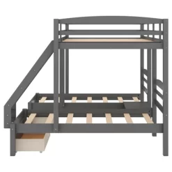 Full Over Twin & Twin Bunk Bed, Gray - ModernLuxe -Child Furniture Store GUEST 6270b07f 33ee 4eb7 8c36 2fadcd7bd6ff