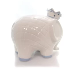 Bank White/Blue Coco Elephant Bank - One Bank 7.75 Inches - Baby Hand Painted - 3781Bl - Ceramic - Off-White -Child Furniture Store GUEST 64c7fb2b f42e 464c 9ef1 cfa28e79c297