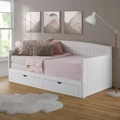 King Harmony Daybed With Conversion White - Alaterre Furniture -Child Furniture Store GUEST 65a1e3fb 7a31 4f41 9571 921afebeac0b