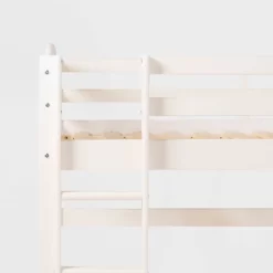 Twin Solid Pine Wood Low Loft Bed White - Saracina Home -Child Furniture Store GUEST 65ec7841 8c03 462e ad9e 307758571403