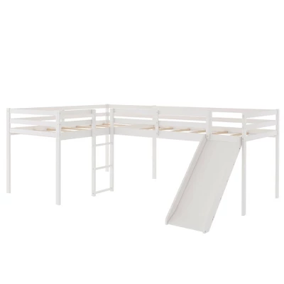 L-Shaped Twin Size Loft Bed With Ladder And Slide - ModernLuxe 7 L-Shaped Twin Size Loft Bed With Ladder And Slide - ModernLuxe - Image 5