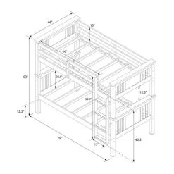 Twin Over Twin Miller Wood Bunk Bed - Room & Joy -Child Furniture Store GUEST 67202f14 99b1 4412 8869 b5d4552536bf