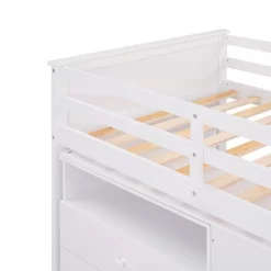 Twin Size Low Loft Bed With Storage Steps And Portable Desk-ModernLuxe -Child Furniture Store GUEST 67a29124 f4c8 4000 8bd1 5d1e9aa6a5dd