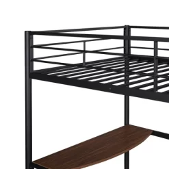 Twin Size Metal Loft Bed With Desk, Ladder And Railing - ModernLuxe -Child Furniture Store GUEST 685f171f 3d85 498b 877e 609ef5ce87d6