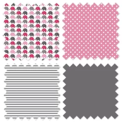 Bacati - Elephants Pink/Fuschia/Gray 3 Pc Crib Bedding Set -Child Furniture Store GUEST 695ced61 a5cd 456d a6cb 127e534f169d 1