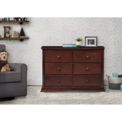 Delta Children Bentley 6 Drawer Dresser With Interlocking Drawers