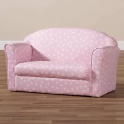 Erica Heart Upholstered Kids' 2 Seater Sofa Pink - Baxton Studio -Child Furniture Store GUEST 6d4ea29b 3030 405c b02a aa5ea3f2a81c