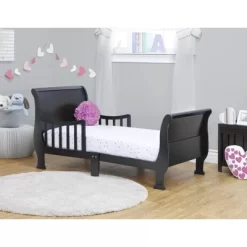 Orbelle Classic Sleigh Solid Wood Toddler Bed