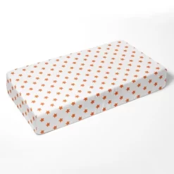 Bacati - Stars Orange Muslin 3 Pc Toddler Bed Sheet Set 100 Percent Cotton -Child Furniture Store GUEST 708535c8 630e 473a a58d fb28ff84cf71