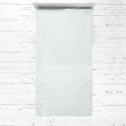 Bacati - Petals Aqua Muslin 3 Pc Toddler Bed Sheet Set 100 Percent Cotton