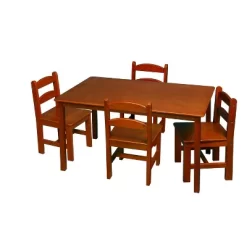 5pc Kids' Rectangle Table And Chair Set - Gift Mark -Child Furniture Store GUEST 7170df26 dacc 470f 8f08 a8c887975a6b