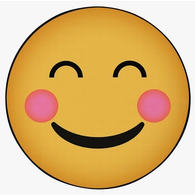 Deerlux Emoji Style Round Funny Smiley Face Kids Area Rug, Happy Emoji Rug 4 Deerlux Emoji Style Round Funny Smiley Face Kids Area Rug, Happy Emoji Rug - Image 2