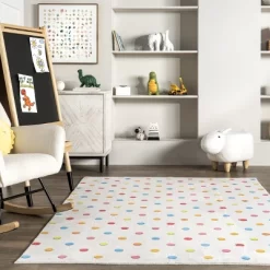 NuLOOM Ilse Colorful Dots Machine Washable Kids Area Rug -Child Furniture Store GUEST 74f168d9 54fc 43c5 8346 a862ca67f361