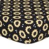 The Peanutshell Fitted Crib Sheets For Girls, Yellow And Black Sunflower - 4pk
