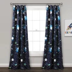 Universe Room Darkening Window Curtain Panels Navy - Lush Décor -Child Furniture Store GUEST 7607c40a 864a 42e5 9e24 0a98ad19b912