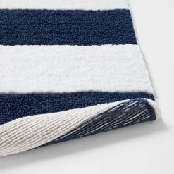 Rugby Striped Kids' Bath Rug Navy - Pillowfort™ -Child Furniture Store GUEST 762155a6 5a16 44cb 9543 ebdc34fd8281