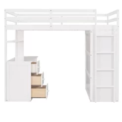 Twin Size Loft Bed With Drawers, Desk And Wardrobe-ModernLuxe -Child Furniture Store GUEST 76643b16 3e75 4a7b 8838 e4261fb512cc