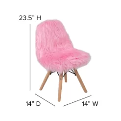 Emma And Oliver Kids Shaggy Dog Accent Chair - Desk Chair - Playroom Chair -Child Furniture Store GUEST 77b57820 8cb5 41c8 9266 96a954350c99