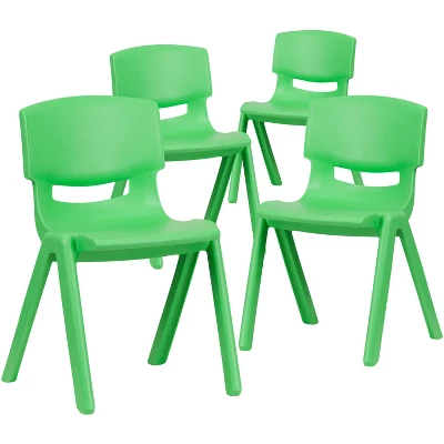 Emma And Oliver 4 Pack Plastic Stackable K-2 School Chair With 13.25"H Seat 15 Emma And Oliver 4 Pack Plastic Stackable K-2 School Chair With 13.25"H Seat - Image 13