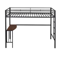 Twin Size Metal Loft Bed With Desk, Ladder And Railing - ModernLuxe -Child Furniture Store GUEST 7a33e63b efc1 440e 969c ebcef457ceb6