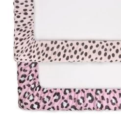 The Peanutshell Fitted Playard Sheets For Baby Girls' - Pink Cheetah Animal Print - 2pk -Child Furniture Store GUEST 7b510bca d3bf 4be3 a1ce cd6b7c01b874