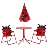 Costway Kids Patio Set Table And 2 Folding Chairs W/ Umbrella Beetle Outdoor Garden Yard -Child Furniture Store GUEST 7c1065bf 35d3 47a7 98bc ede3995293df