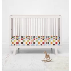 Bacati - Multicolor Large Dots 100 Percent Cotton Universal Baby US Standard Crib Or Toddler Bed Fitted Sheet -Child Furniture Store GUEST 7f0f94c7 3ad7 42a4 9c07 28e097e04372