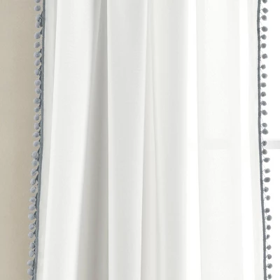 Pom Pom Window Curtain Panel - Lush Décor 4 Pom Pom Window Curtain Panel - Lush Décor - Image 2