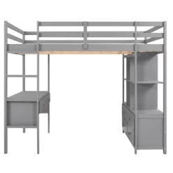 Loft Bed With Built-In Desk, Storage Shelves And Drawers - ModernLuxe -Child Furniture Store GUEST 82287919 0217 4fd5 af7d bb18cc363a2b