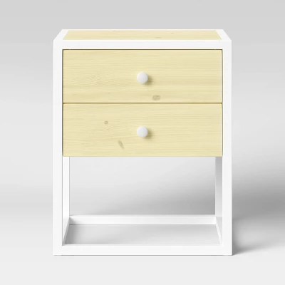 Wood Kids' Nightstand Knock Down White/Natural - Pillowfort™ 4 Wood Kids' Nightstand Knock Down White/Natural - Pillowfort™ - Image 2