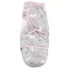 Hudson Baby Infant Girl Cotton Swaddle Wrap, Gray Unicorn, 0-3 Months