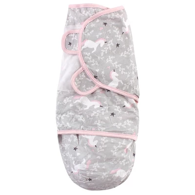 Hudson Baby Infant Girl Cotton Swaddle Wrap, Gray Unicorn, 0-3 Months 3 Hudson Baby Infant Girl Cotton Swaddle Wrap, Gray Unicorn, 0-3 Months