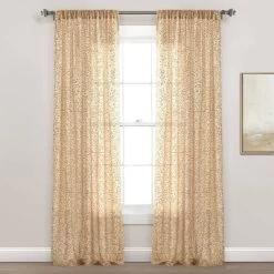 52"x84" Ballgown Glam Sparkle Sequins Window Curtain Panel - Lush Décor -Child Furniture Store GUEST 8300e126 dfd2 4688 ae28 b0c19b7b4a7a