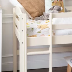 Twin Solid Pine Wood Low Loft Bed White - Saracina Home -Child Furniture Store GUEST 849959d7 b4cf 4355 8b4a 4e8635c4ddd6